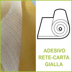 Rotolo biadesivo rete-carta gialla (EPDM 80)