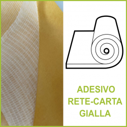 Rotolo biadesivo rete-carta gialla (SBR 130)
