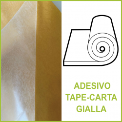 Rotolo biadesivo tape-carta gialla (PE 30)