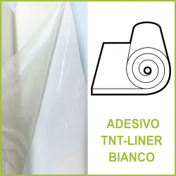 Rotolo biadesivo tnt-liner bianco (SBR 130)