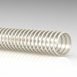 Tubo spiralato per mandata e aspirazione liquidi alimentari spirale bianca