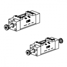 VALVOLE ISO 5599/1 ELETTROPNEUMATICHE SERIE ISV CON PILOTA IN LINEA