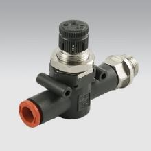 Microregolatore di Flusso RFL L Tubo-Filetto G (BSP) Unidirezionale Versione Valvola PUSH-LOCK